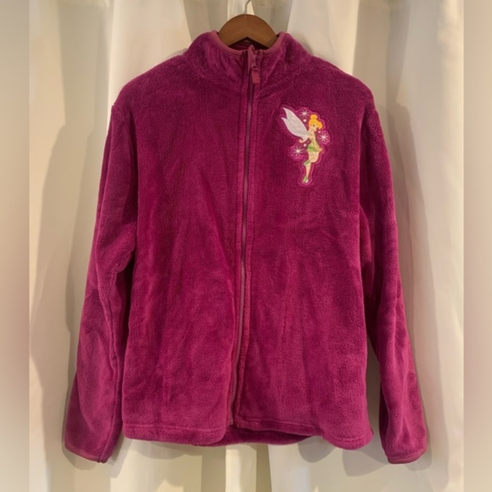 Tinker‎ Bell Magenta Zip Up Fleece Jacket by Disney Size XL